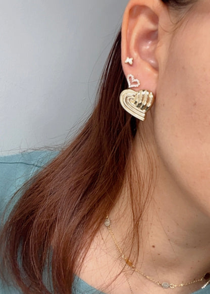 14k Heart Earrings