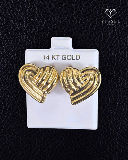 14k Heart Earrings