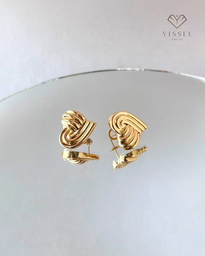 14k Heart Earrings